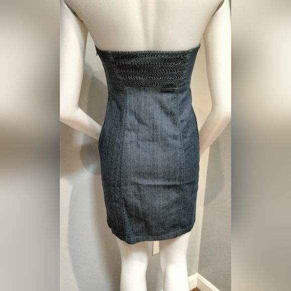 1990s / Y2K Juicy Couture jean tube top dress. - Picture 2 of 5